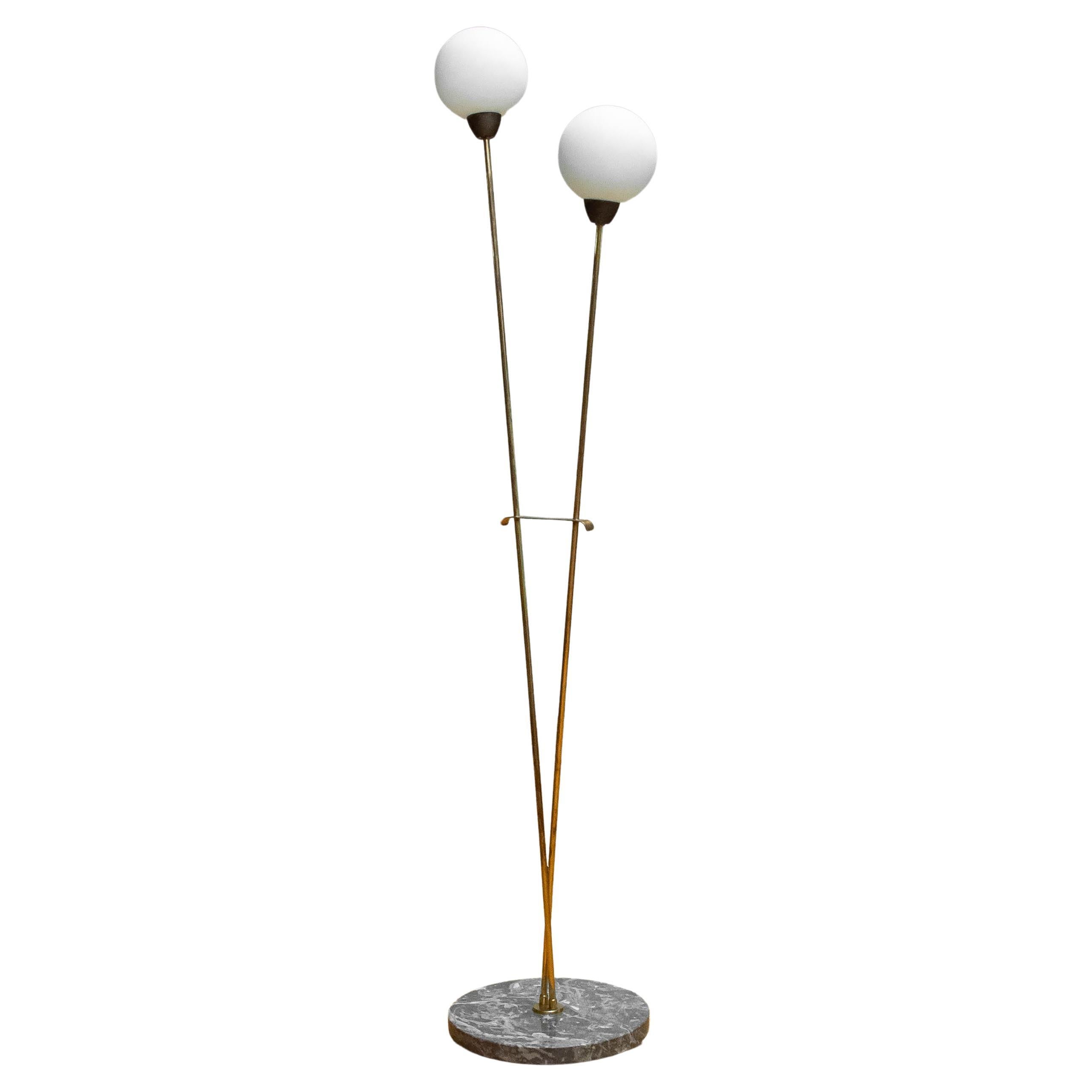 Moderen Opal, Brass And Marble 'Petit Arboletto' By Stilnovo. Italy 1960s