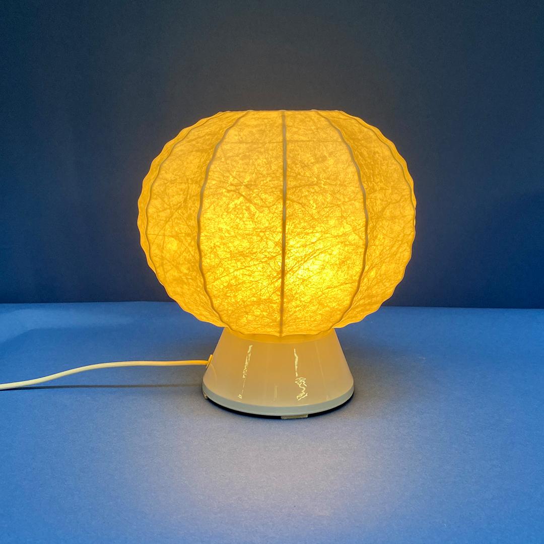 Italian Mid-Century Modern Abat-Jour with Cocoon Lampshade, 1970s 5