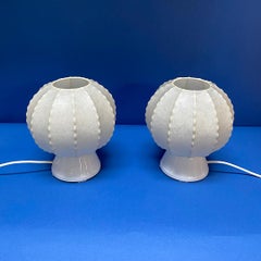 Italian Mid-Century Modern Abat-Jour with Cocoon Lampshade, 1970s