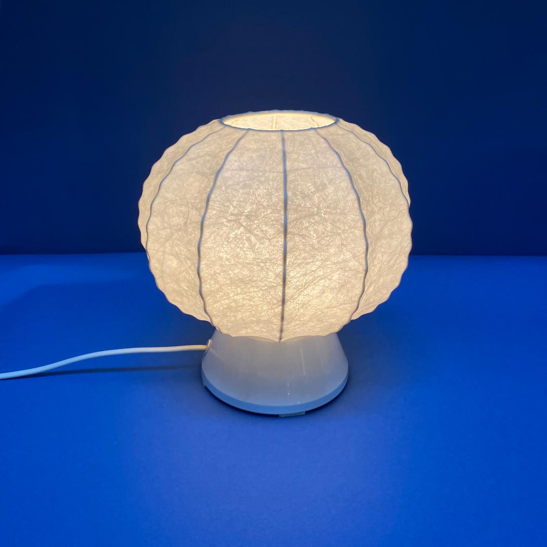 Italian Mid-Century Modern Abat-Jour with Cocoon Lampshade, 1970s 2