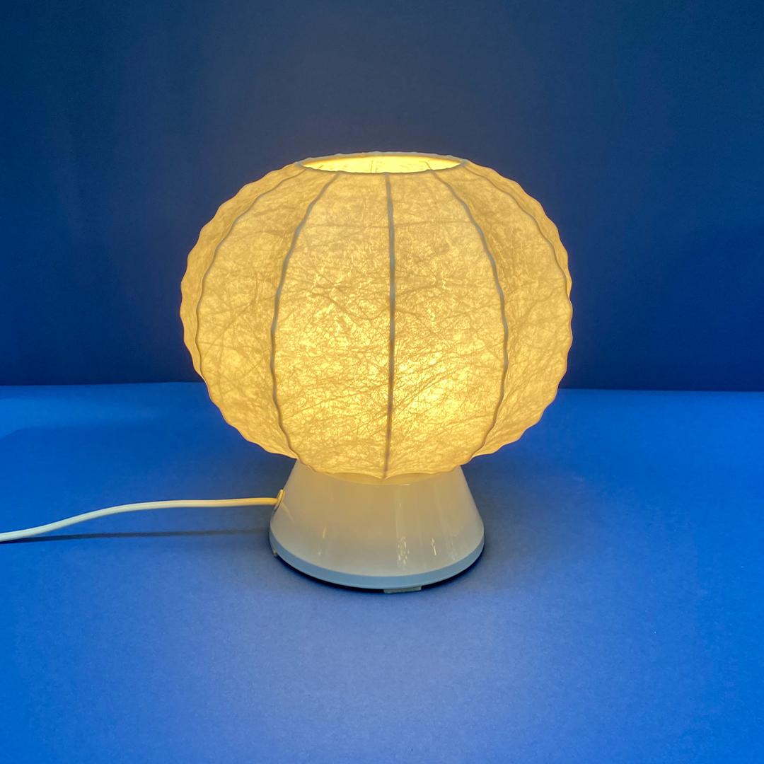 Italian Mid-Century Modern Abat-Jour with Cocoon Lampshade, 1970s 4