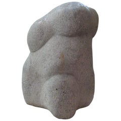 Italian Mid-Century Modern Abstract Marble Sculpture Inspired by Rene Brancusi