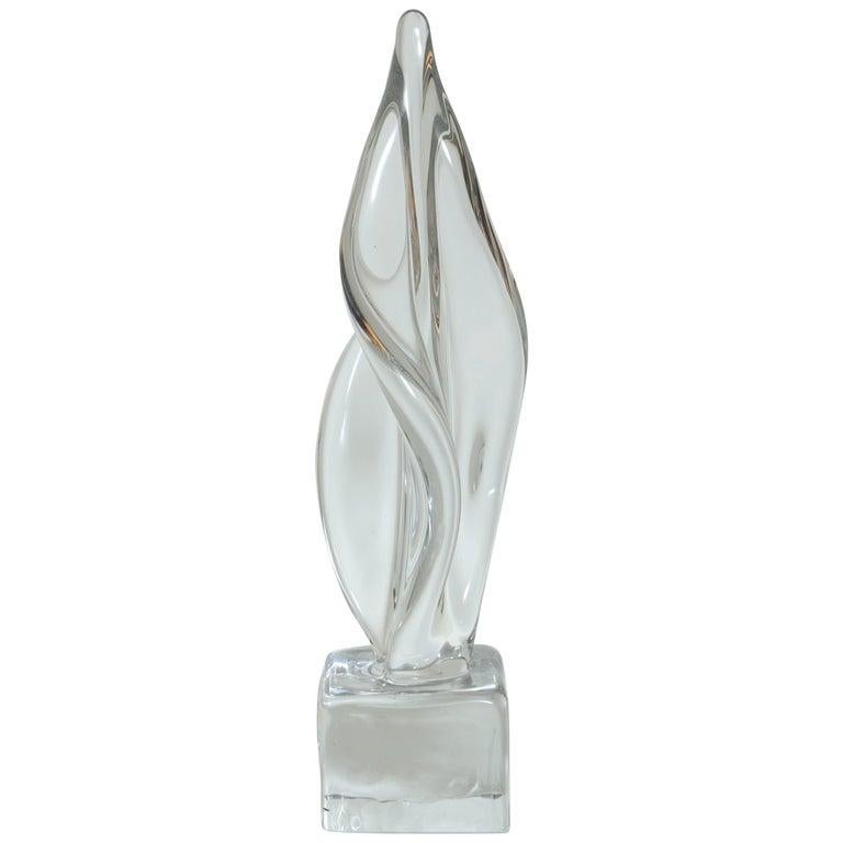 Hand-Crafted Italian Mid-Century Modern Abstract Sculpture in Murano Glass, 1970s