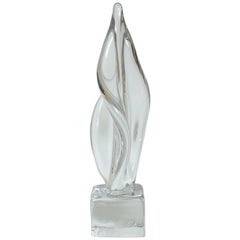Italian Mid Century Modern Abstract Sculpture in Murano Glass