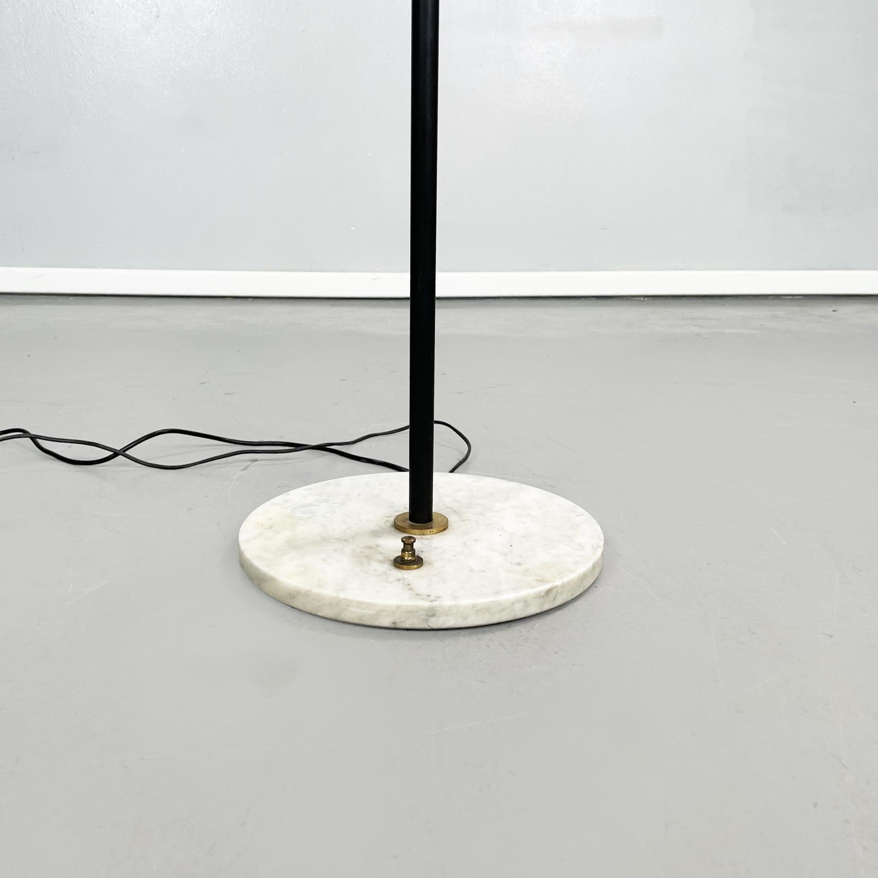 Italian Mid-Century Modern Adjustable Brass Metal Floor Lamp by Stilux, 1950s For Sale 9