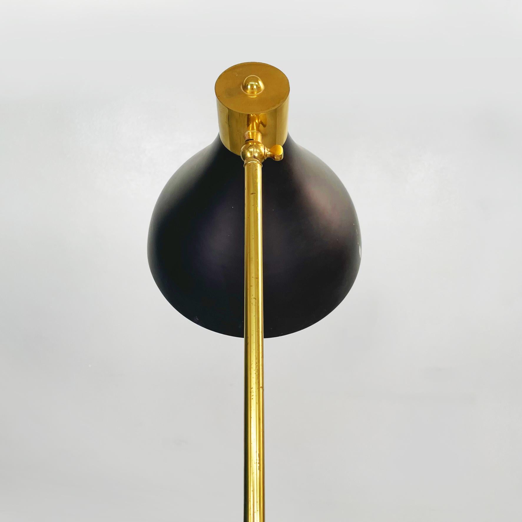 Italian Mid-Century Modern Adjustable Brass Metal Floor Lamp by Stilux, 1950s For Sale 3