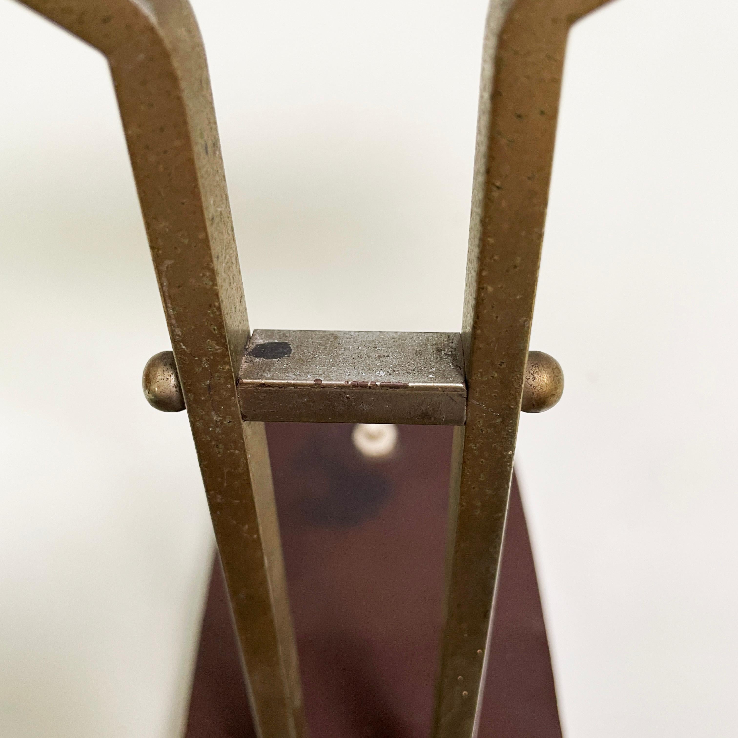 Lampada da scrivania o da tavolo regolabile in metallo marrone, anni '30. in vendita 10