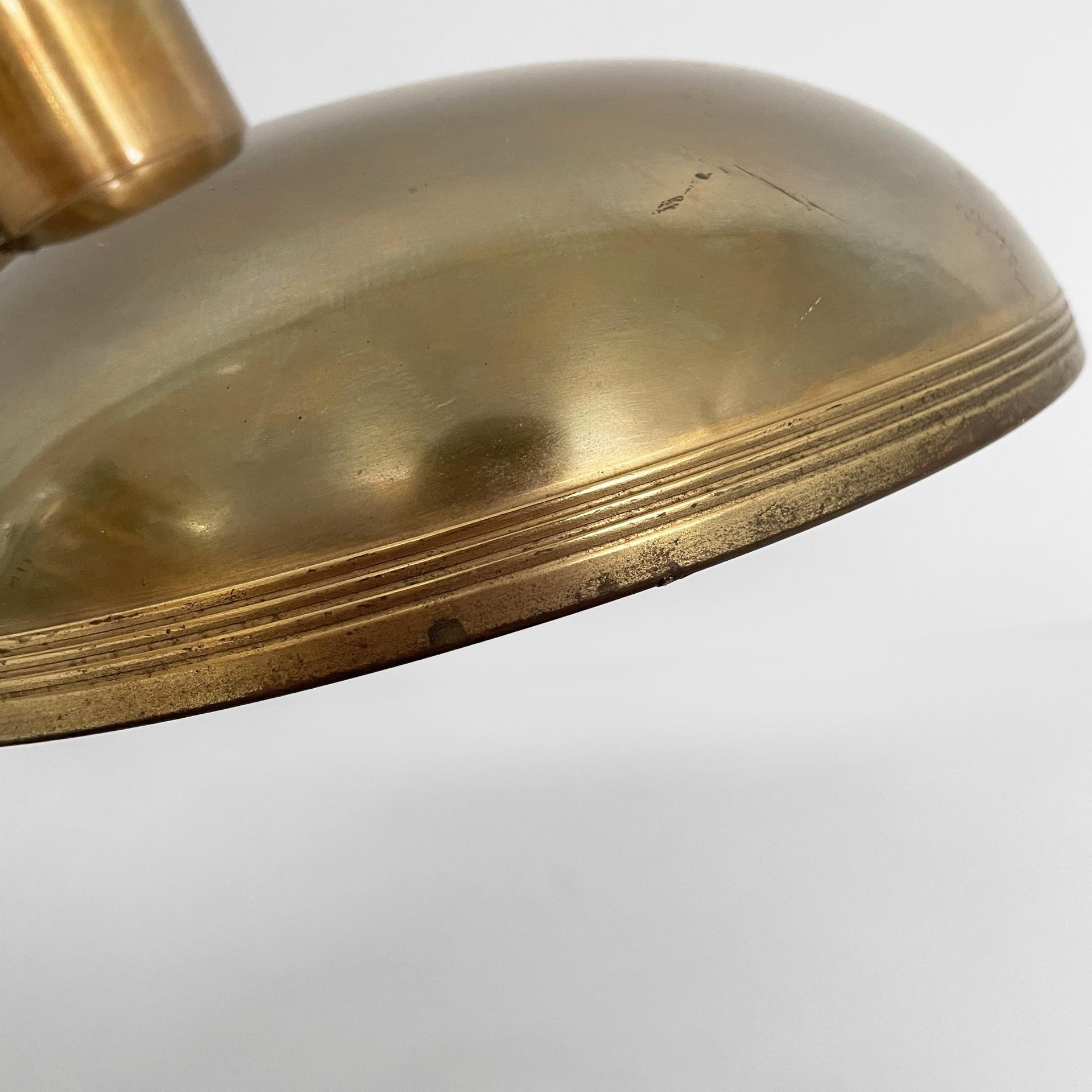 Italienische verstellbare Tischlampe aus Messing aus der Mitte des Jahrhunderts, 1950er Jahre im Angebot 5