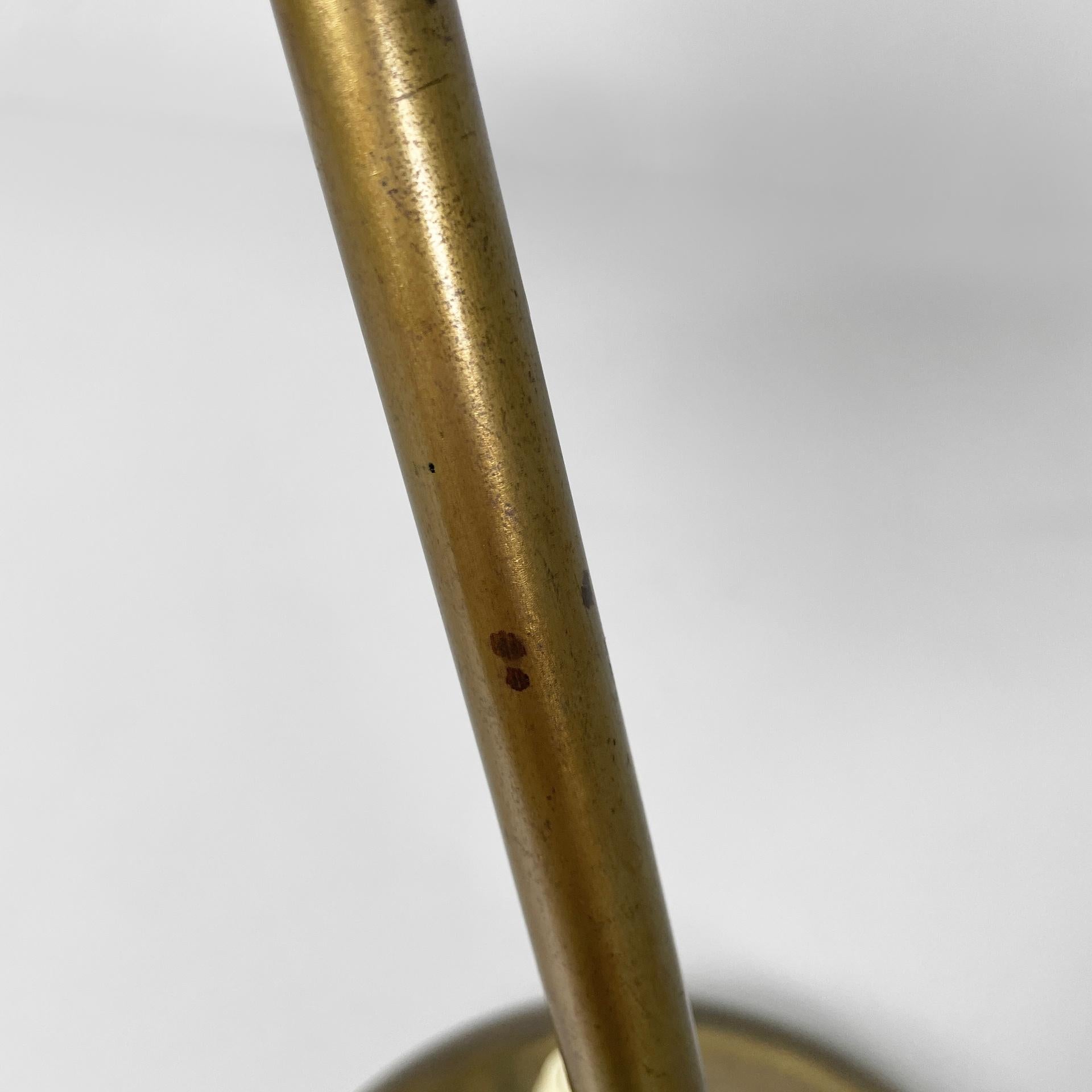 Italienische verstellbare Tischlampe aus Messing aus der Mitte des Jahrhunderts, 1950er Jahre im Angebot 7
