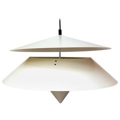 Italian Mid-Century Modern Akaari Suspension Lamp by V. Magistretti, Oluce, 1985