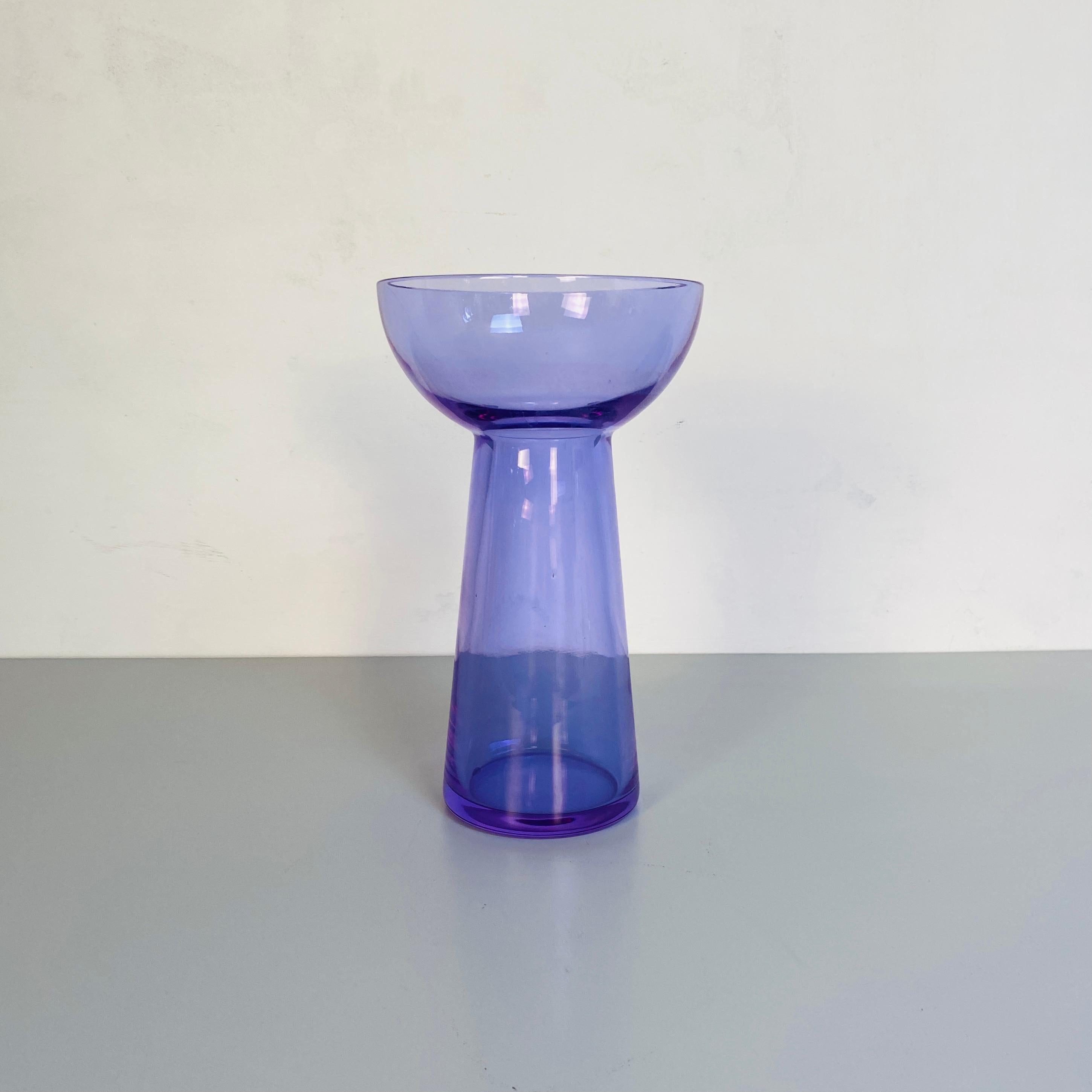 Italian Mid-Century Modern alexandrite vase attributed to Sergio Asti, 1970s
Alexandrite vase attributed to Sergio Asti, the vase is composed of an upper cup and a flared base. The color is purple, the classic color of alexandrite, it changes color