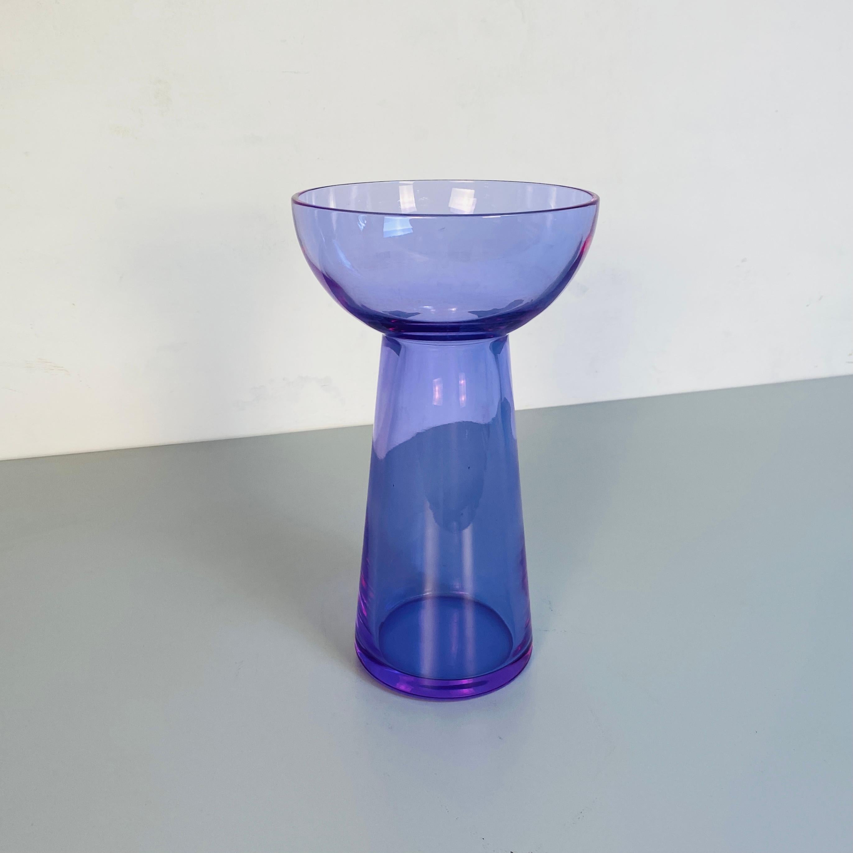 Italienische Mid-Century Modern-Vase aus Alexandrit, Sergio Asti zugeschrieben, 1970er Jahre (Glas) im Angebot