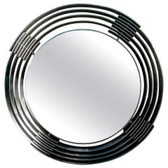 Italian Mid-Century Modern Aluminum Mirror by Paolo Rizzato