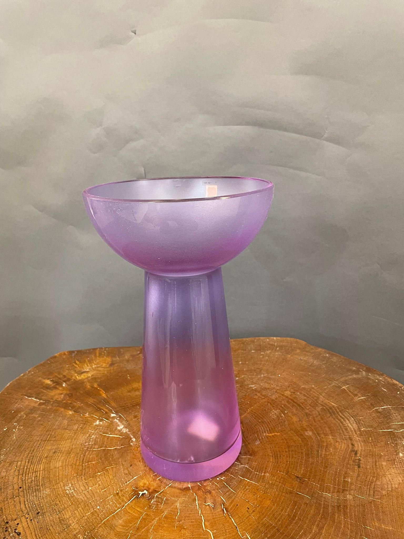 Late 20th Century Italian Mid-Century Modern Amethyst Vase by Sergio Asti, 1970s For Sale