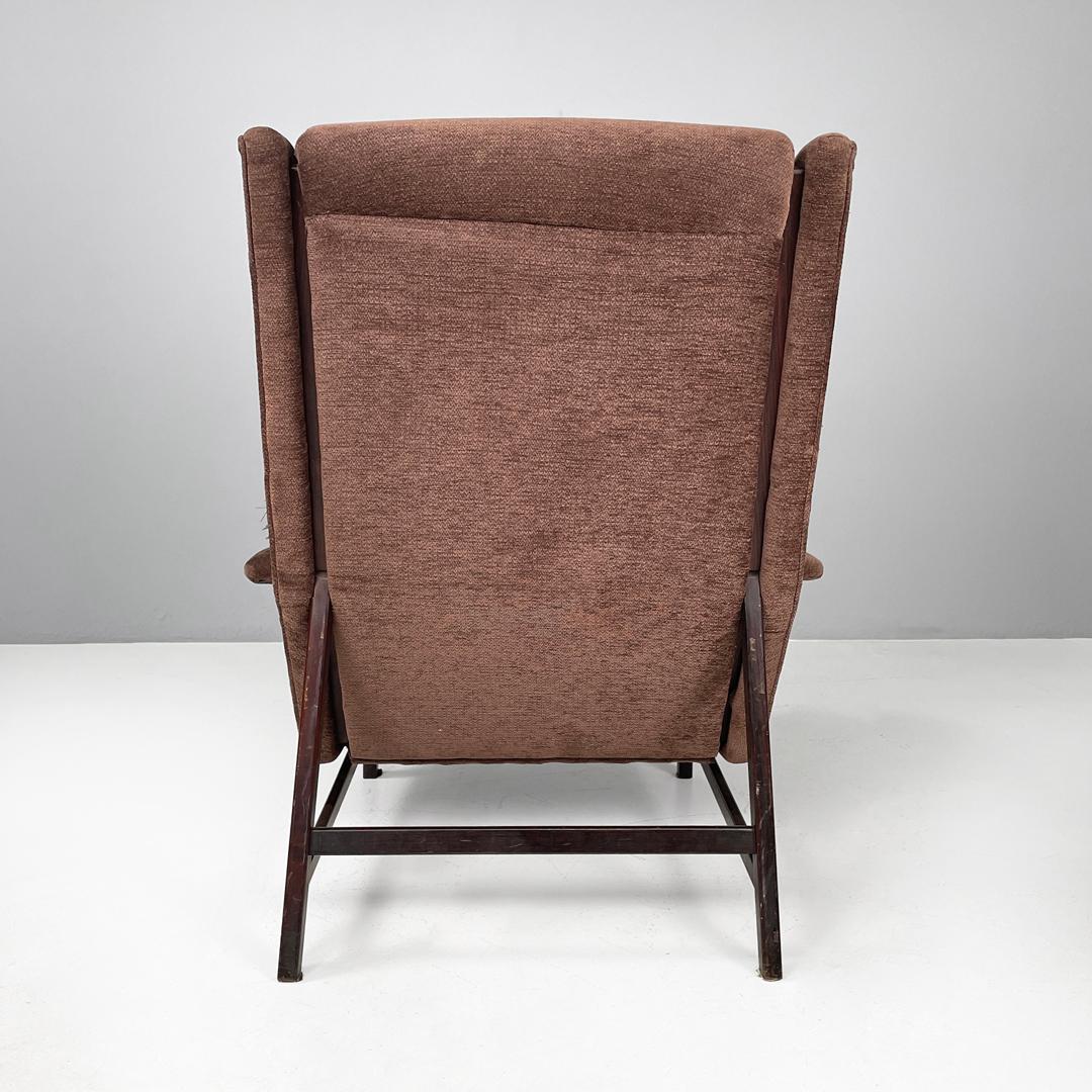 Italian mid-century modern armchair 877 by Gianfranco Frattini for Cassina, 1959 In Good Condition For Sale In MIlano, IT