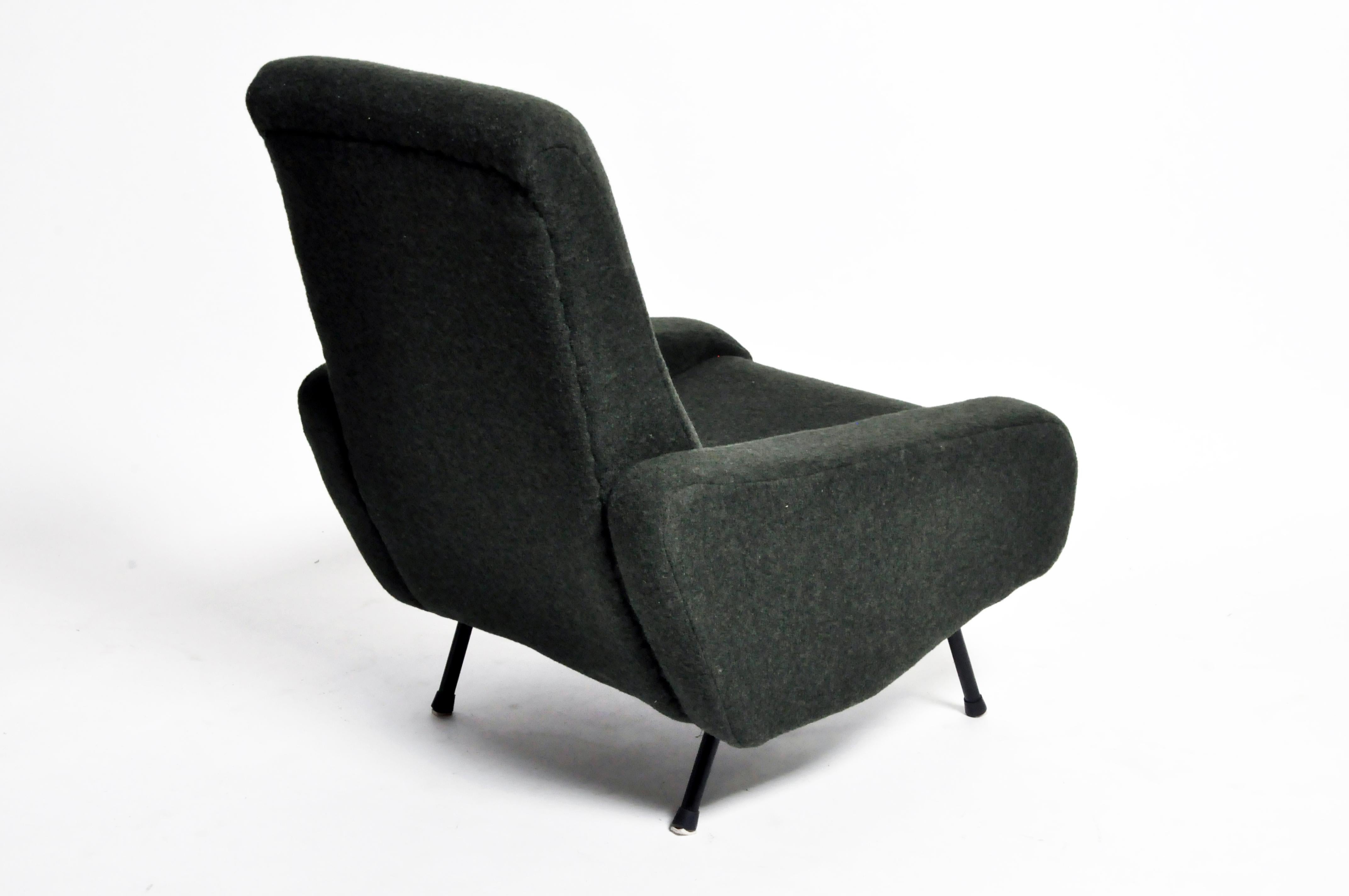 Fabric Italian Mid-Century Modern Armchair