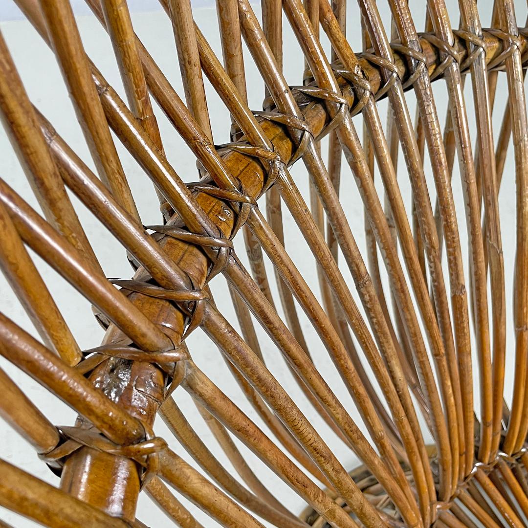 Italian mid-century modern armchair rattan Margherita Albini for Bonacina, 1951 6