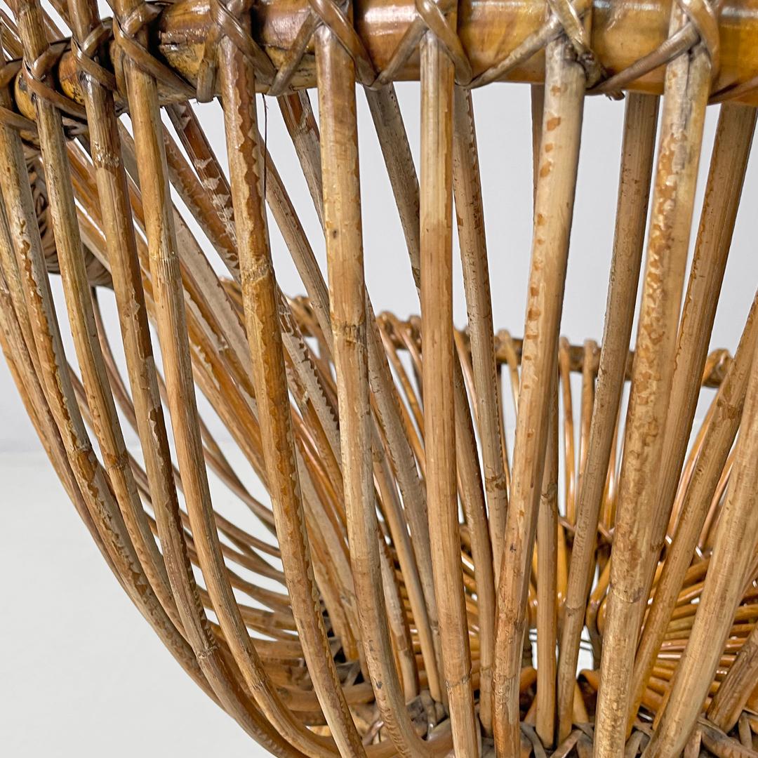 Italian mid-century modern armchair rattan Margherita Albini for Bonacina, 1951 7