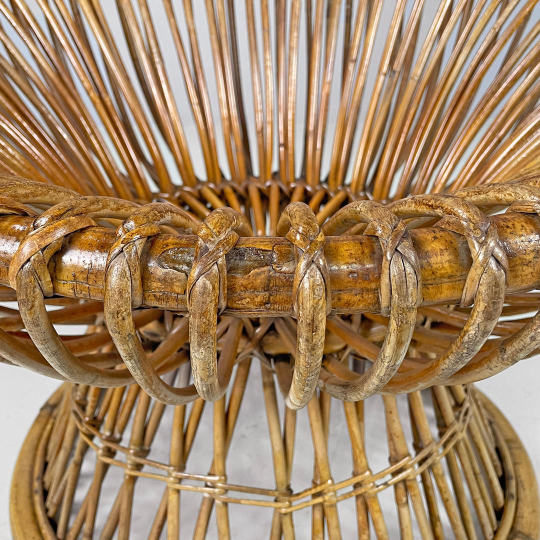 Italian mid-century modern armchair rattan Margherita Albini for Bonacina, 1951 9