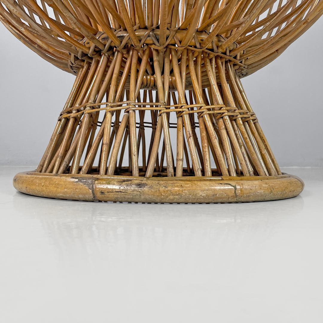 Italian mid-century modern armchair rattan Margherita Albini for Bonacina, 1951 10