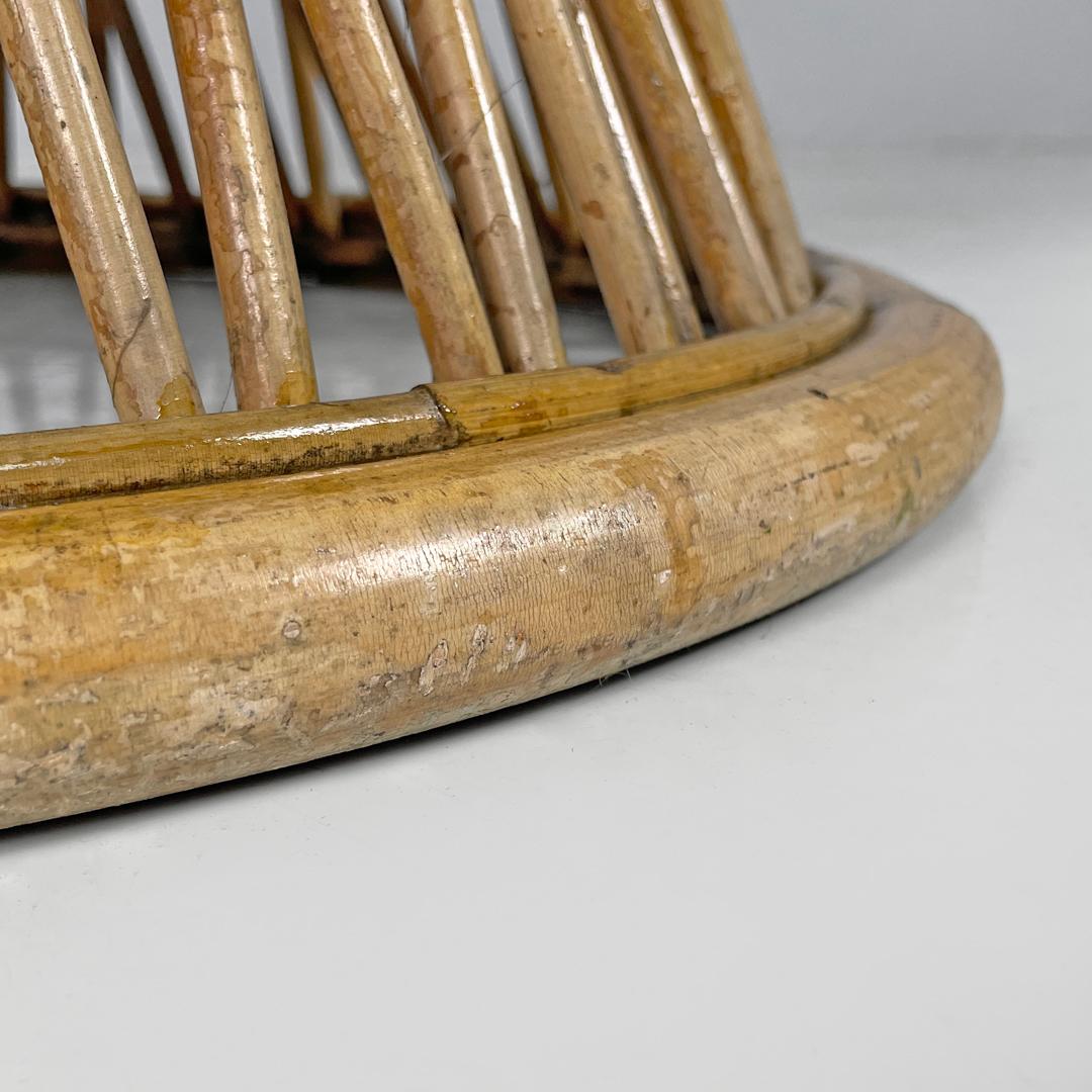 Italian mid-century modern armchair rattan Margherita Albini for Bonacina, 1951 12