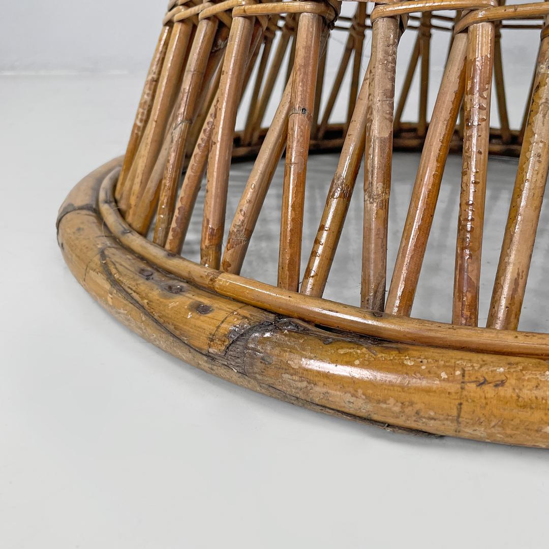 Italian mid-century modern armchair rattan Margherita Albini for Bonacina, 1951 14