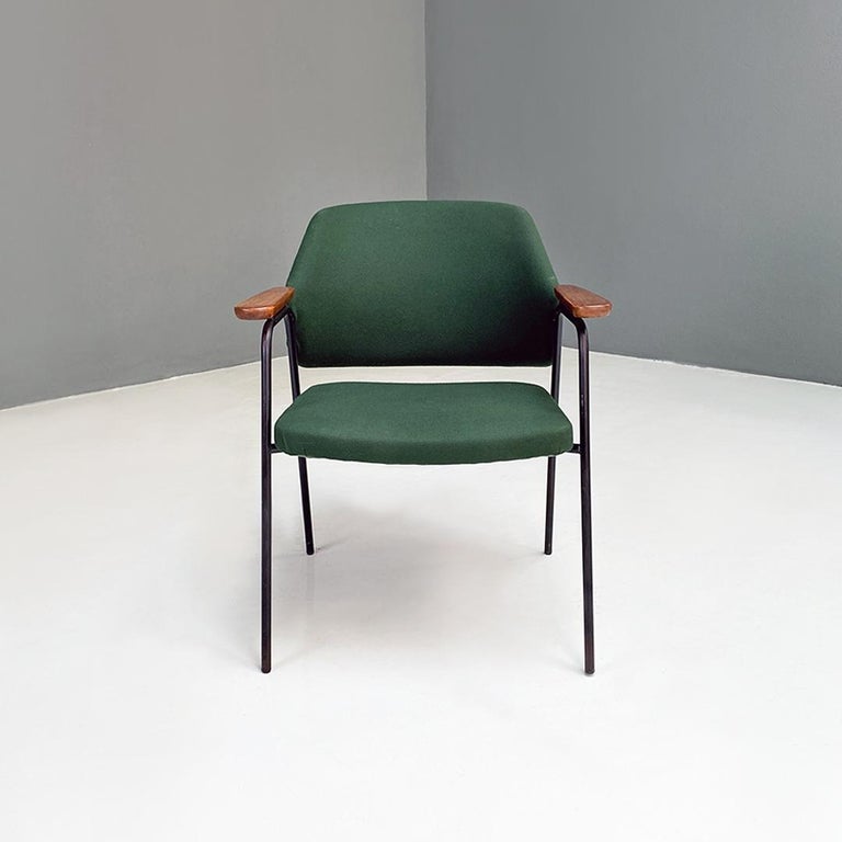 Mid-20th Century Italian Mid-Century Modern Armchair with Armrests by Walter Knoll, 1960s For Sale