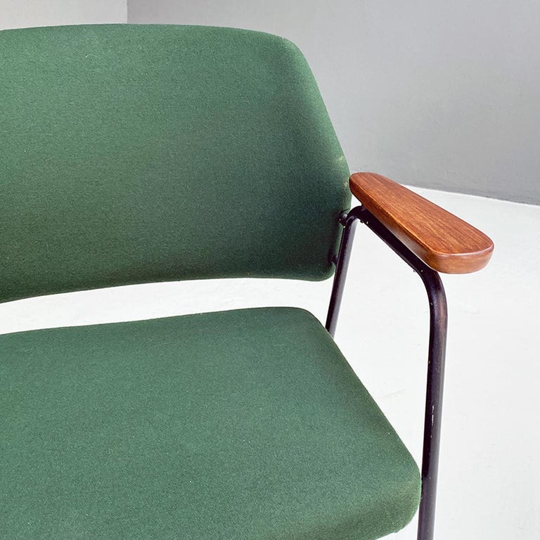Italian Mid-Century Modern Armchair with Armrests by Walter Knoll, 1960s For Sale 2