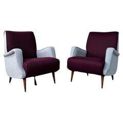 Italian mid-century modern armchairs mod. 802 by Carlo De Carli Cassina, 1950s