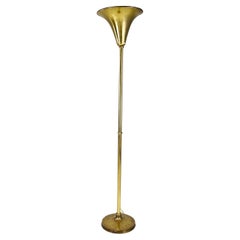 Italienische Stehlampe im Art-déco-Stil aus der Mitte des Jahrhunderts, Messing, 1940er Jahre