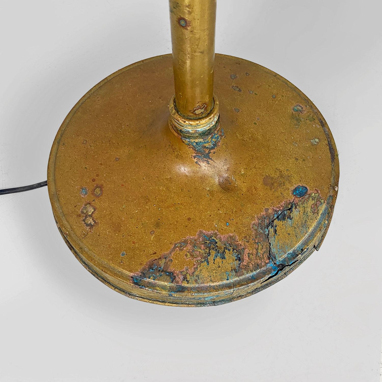 Lampada da terra italiana di metà secolo, stile art déco, interamente in ottone, anni '40 in vendita 5