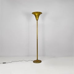 Italian mid-century modern, art deco style entirely brass floor lamp, 1940s