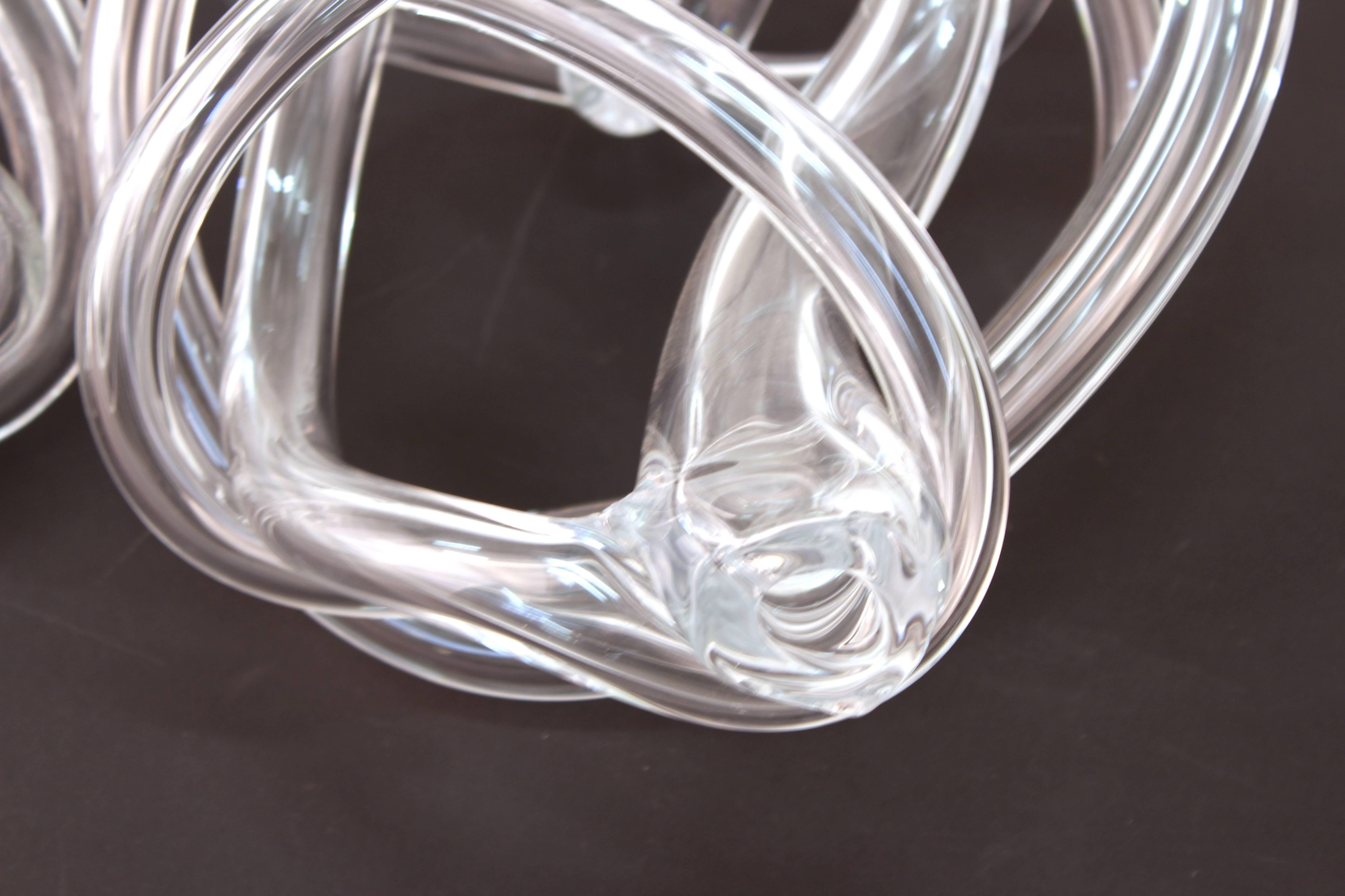 Italian Mid-Century Modern Art Glass Knotted Sculptures 7