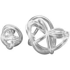 Italian Mid-Century Modern Art Glass Knotted Sculptures