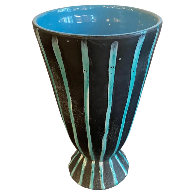 Italian MidCentury Modern Art Pottery Vase For Sale at 1stDibs