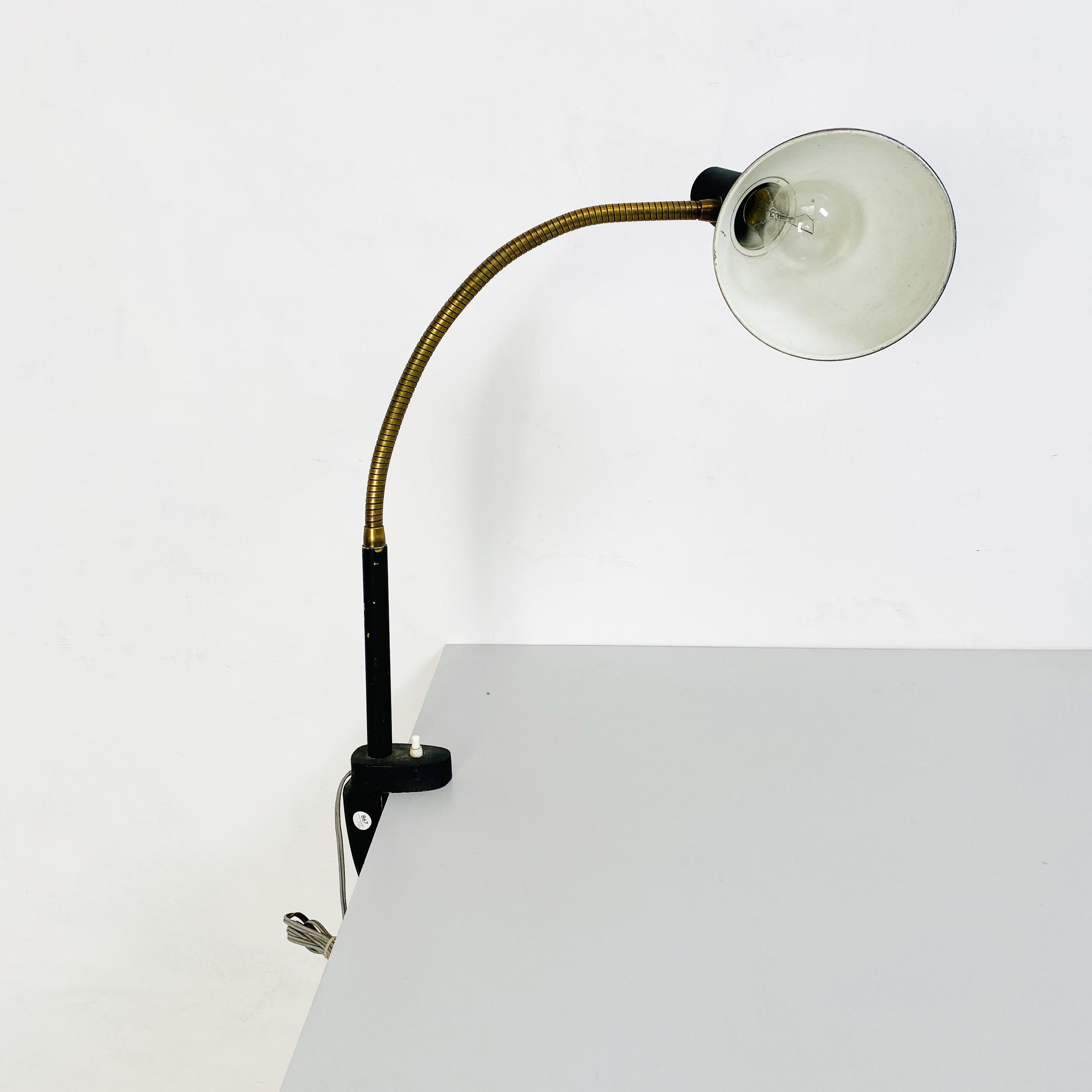 Italian Mid-Century Modern Articulated Table Lamp with Clamp-on, 1970s For Sale 1