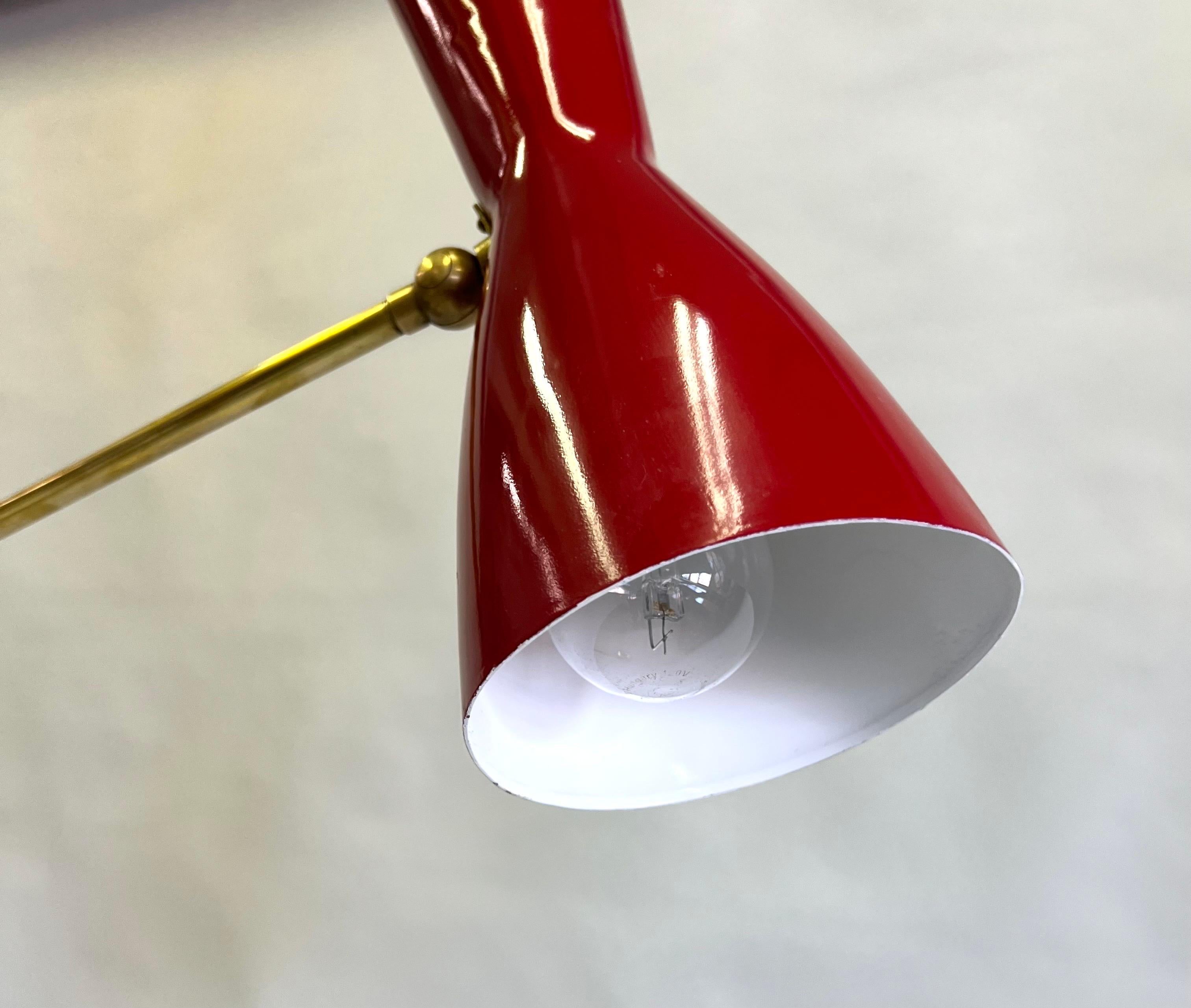 Italian Mid-Century Modern Articulating Floor Lamp, Vittoriano Vigano & Arteluce For Sale 6