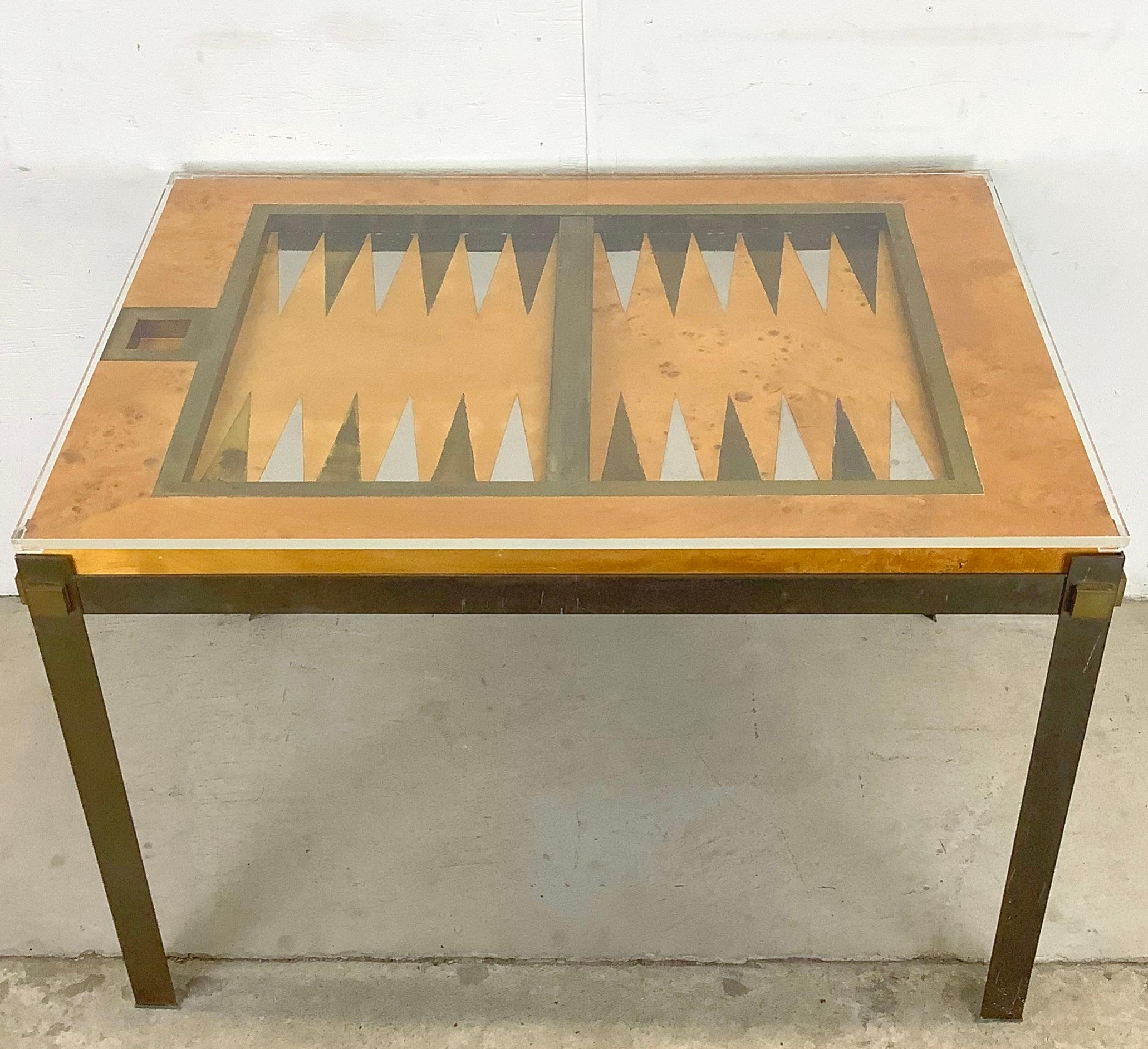 Italian Mid-Century Modern Backgammon Table: Tommaso Barbi, Signed 7