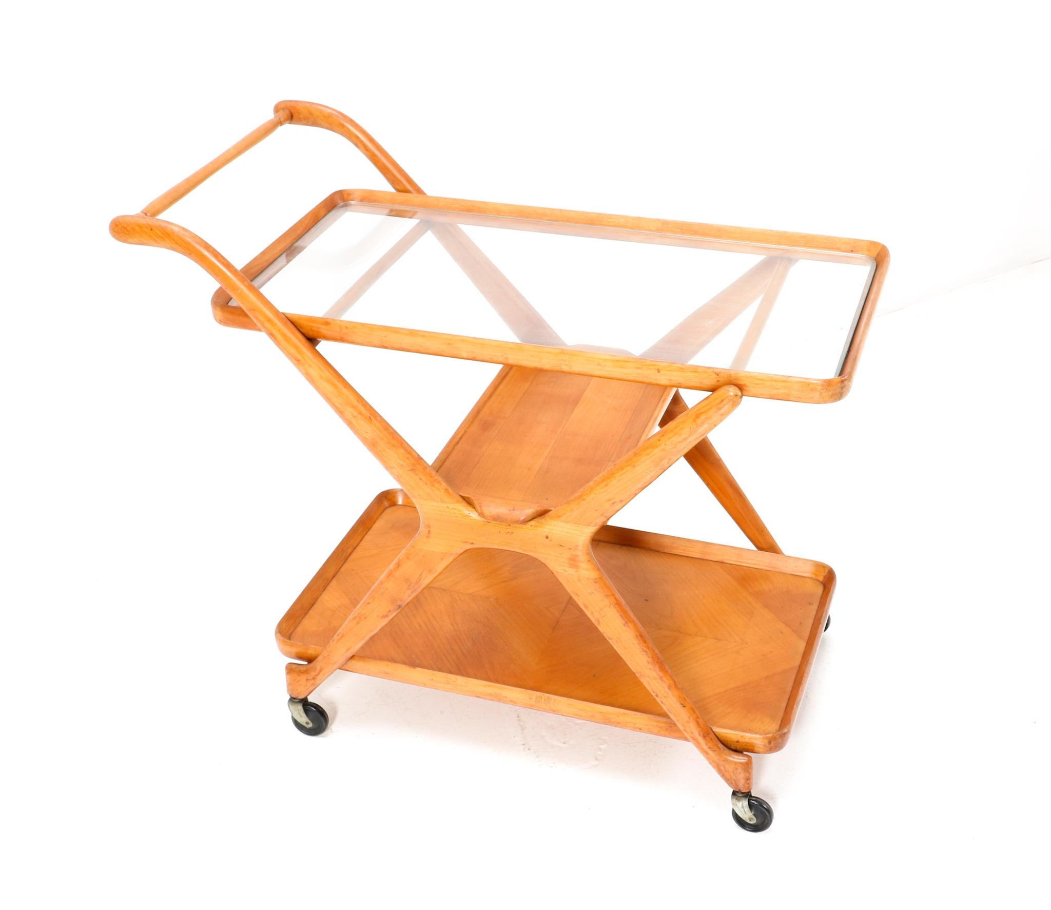 Italian Mid-Century Modern Bar Cart by Cesare Lacca for Cassina, 1950s 1