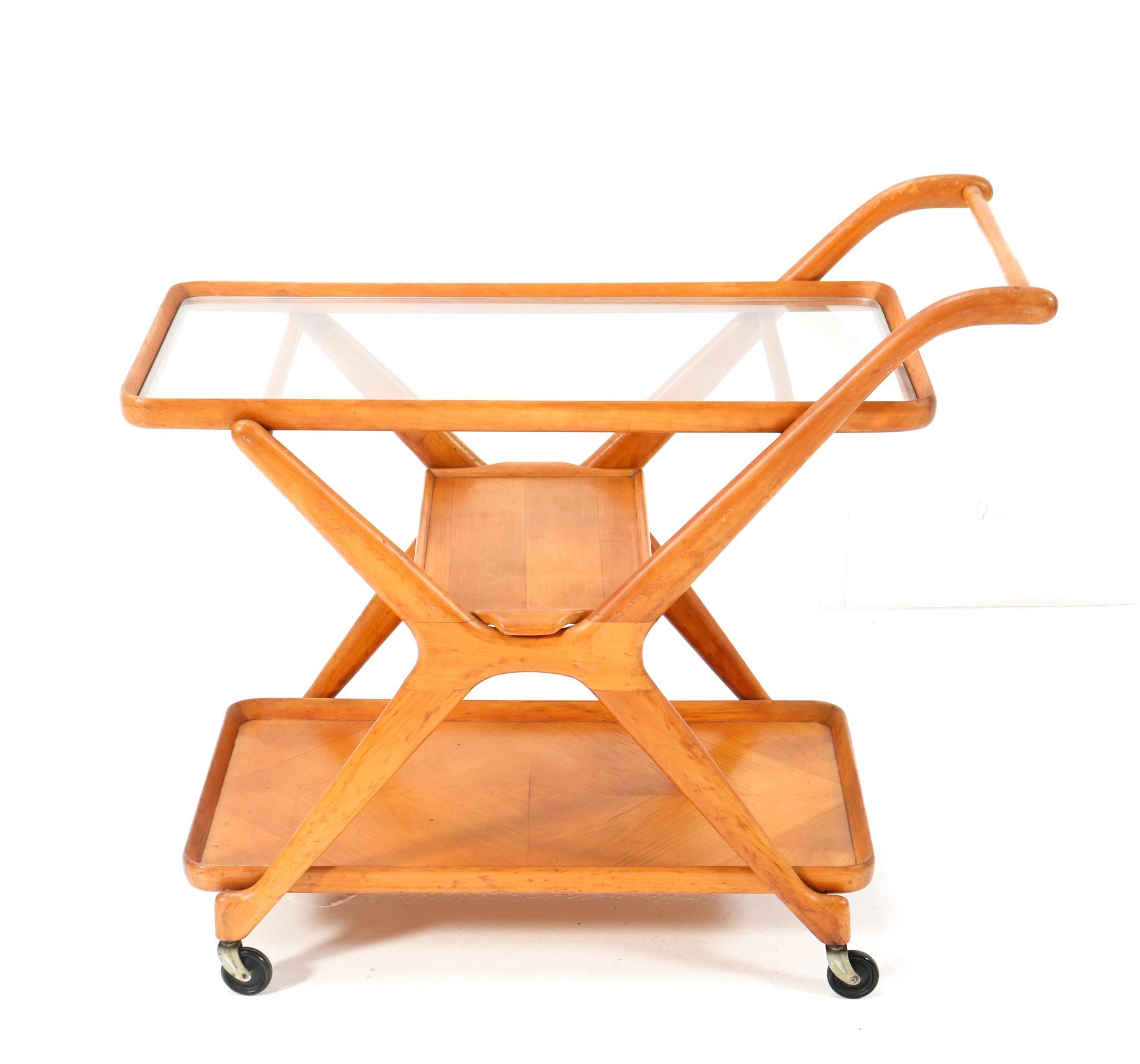 Italian Mid-Century Modern Bar Cart by Cesare Lacca for Cassina, 1950s 3