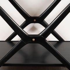 Italian Mid-Century Modern Bar Cart in Ebonized Walnut by Ico Parisi