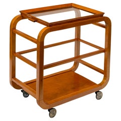 Italian Mid-Century Modern Bar Cart or Drinks Trolley with Removable Tray Top