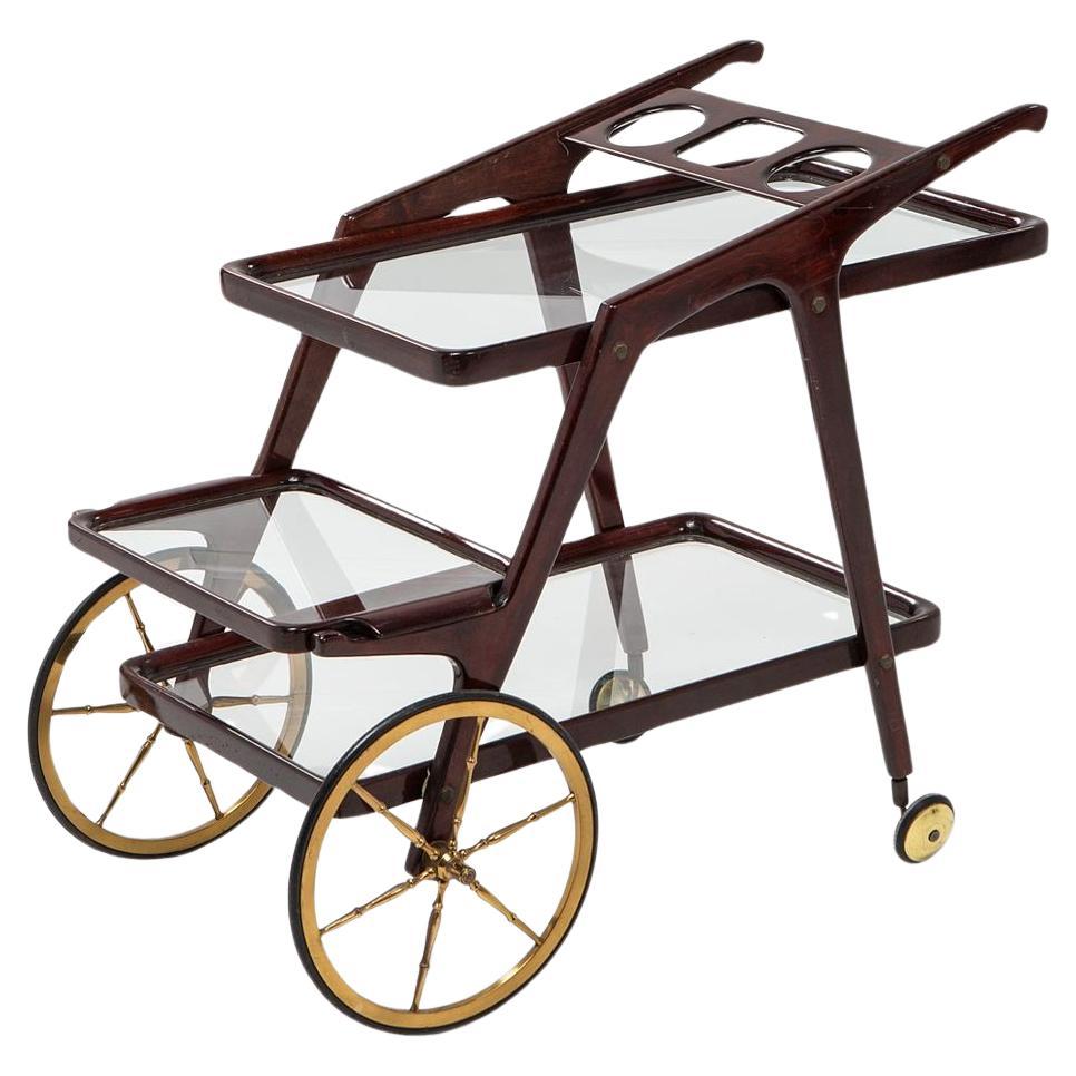 Carrito de bar moderno italiano de mediados de siglo - Carro de servicio