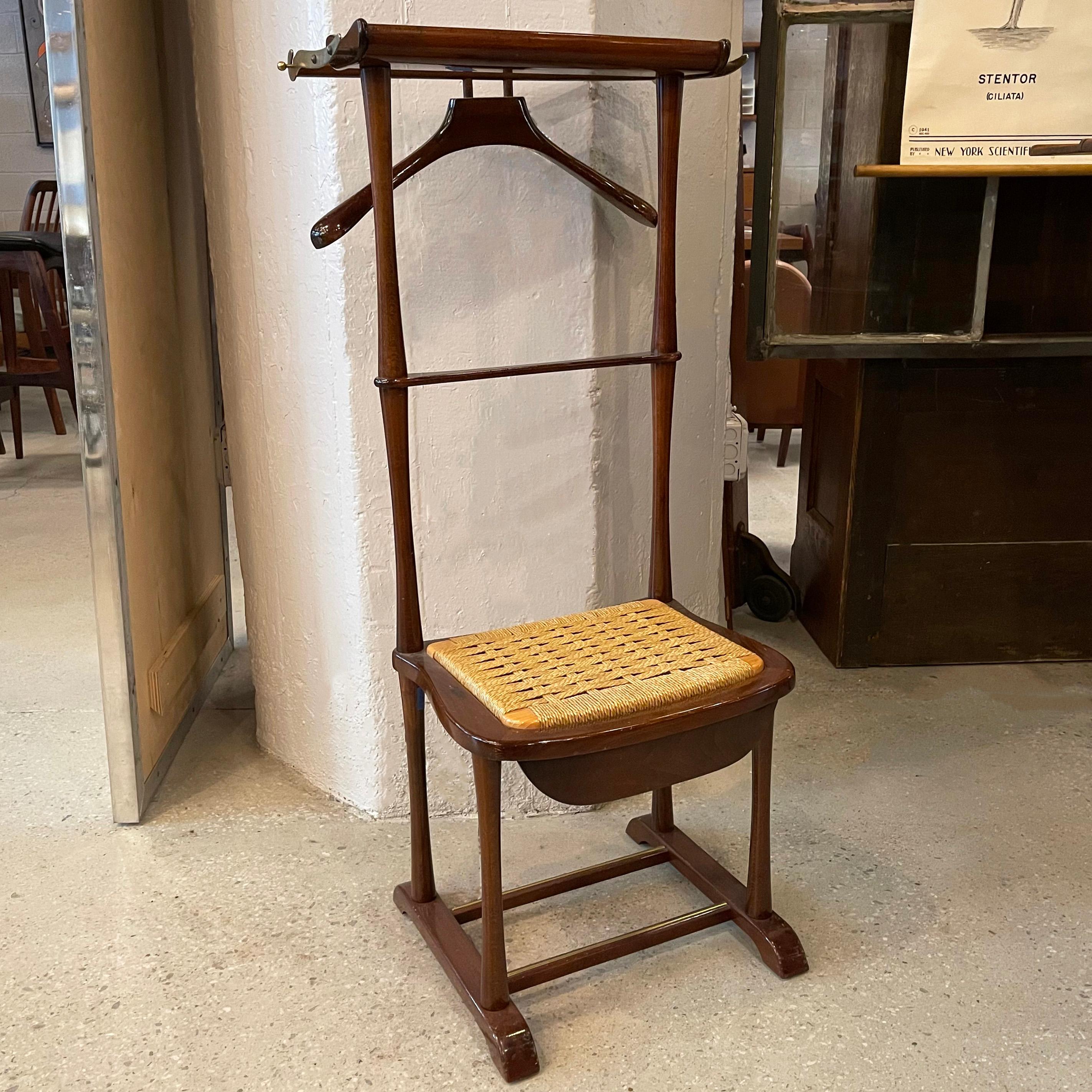 Italian Mid-Century Modern Beech Valet Chair by SPQR In Good Condition In Brooklyn, NY