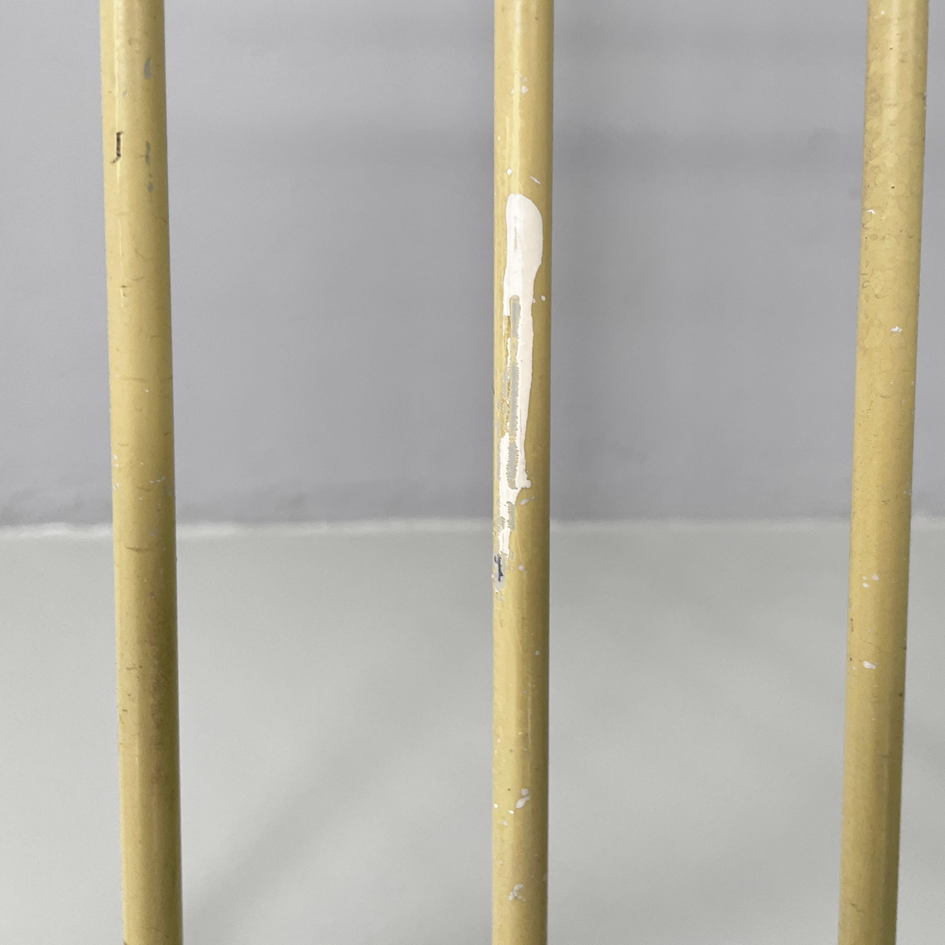 Italian mid-century modern beige and white metal radiator cover, 1950s For Sale 7