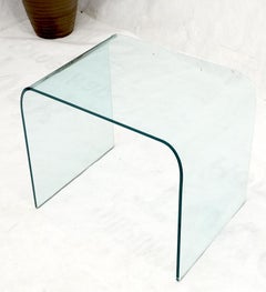 Italian Mid-Century Modern Bent Glass End Table Stand
