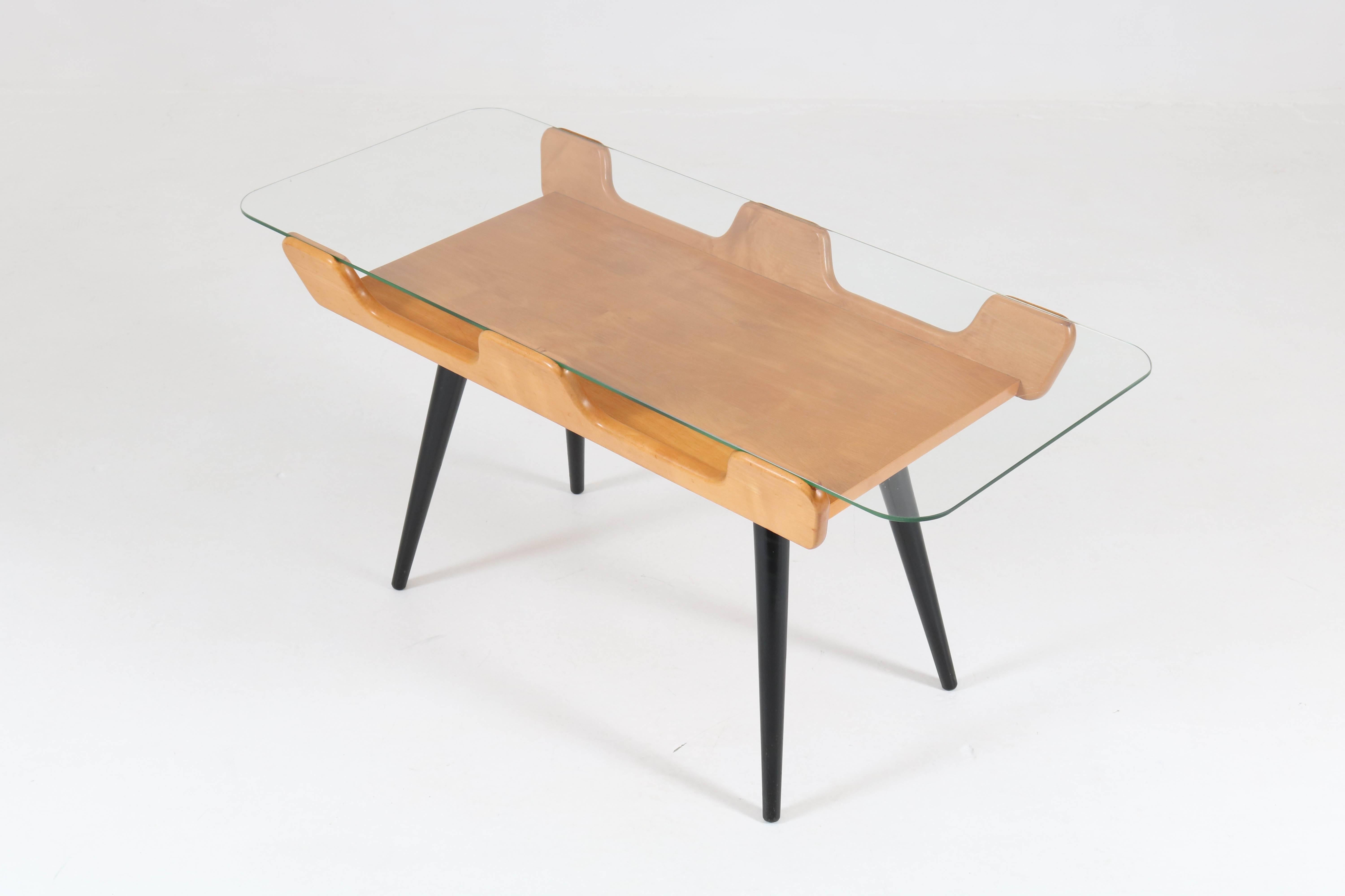 Italian Mid-Century Modern Birch Coffee Table in Cesare Lacca Style, 1950s 3