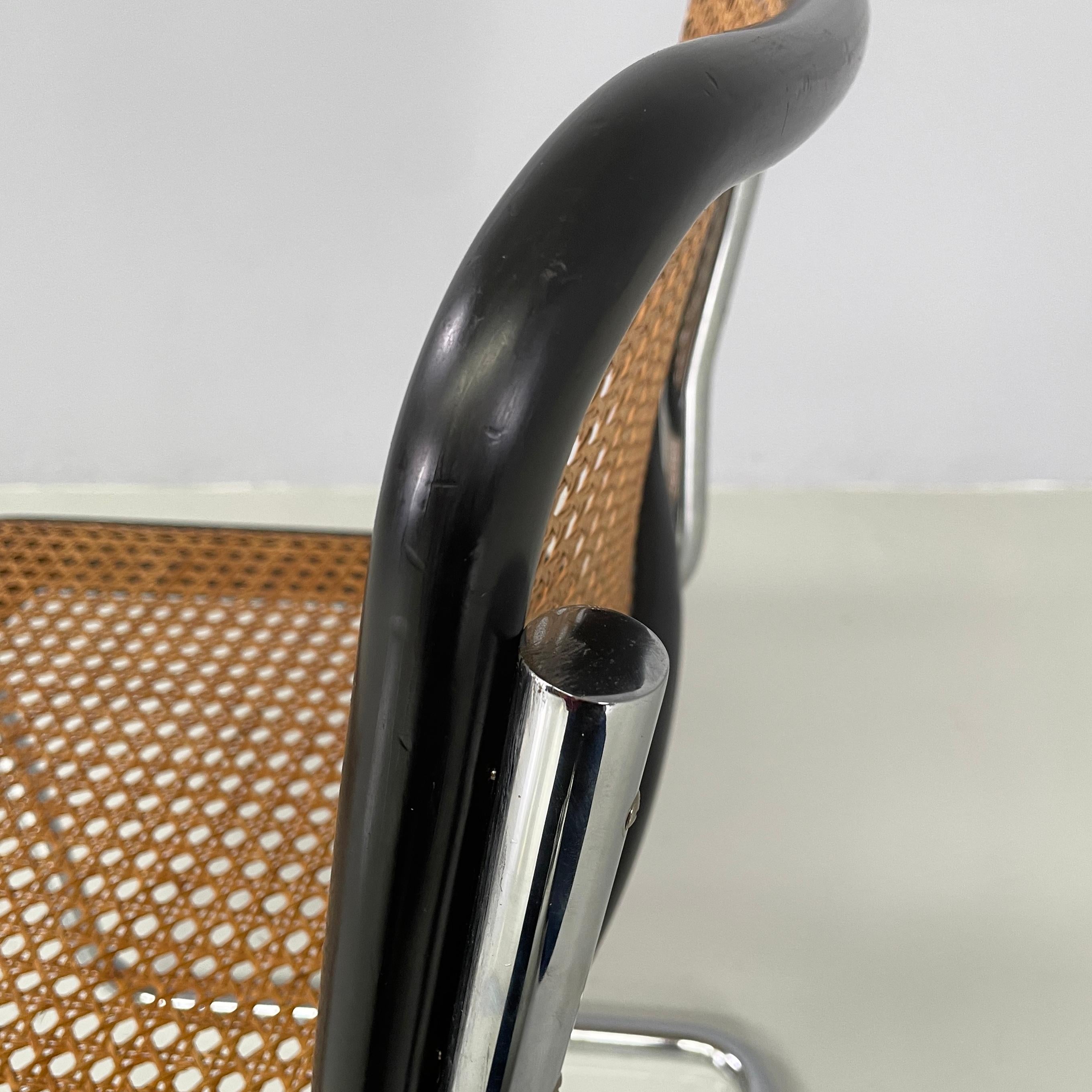 Italian mid-century modern Black Chair Cesca by Marcel Breuer for Gavina, 1960s 4