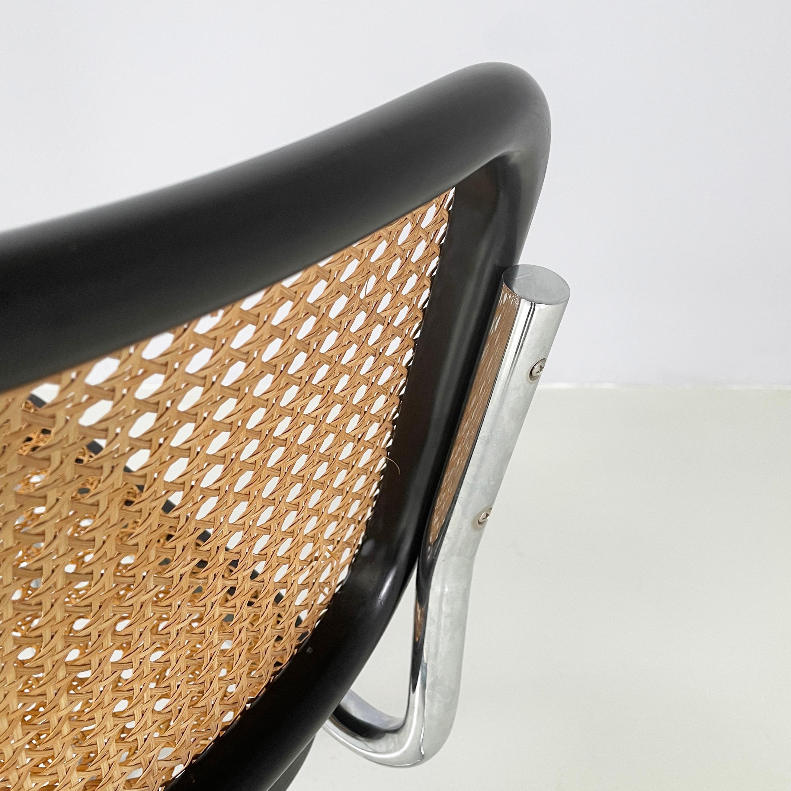 Italian mid-century modern Black Chair Cesca by Marcel Breuer for Gavina, 1960s 5