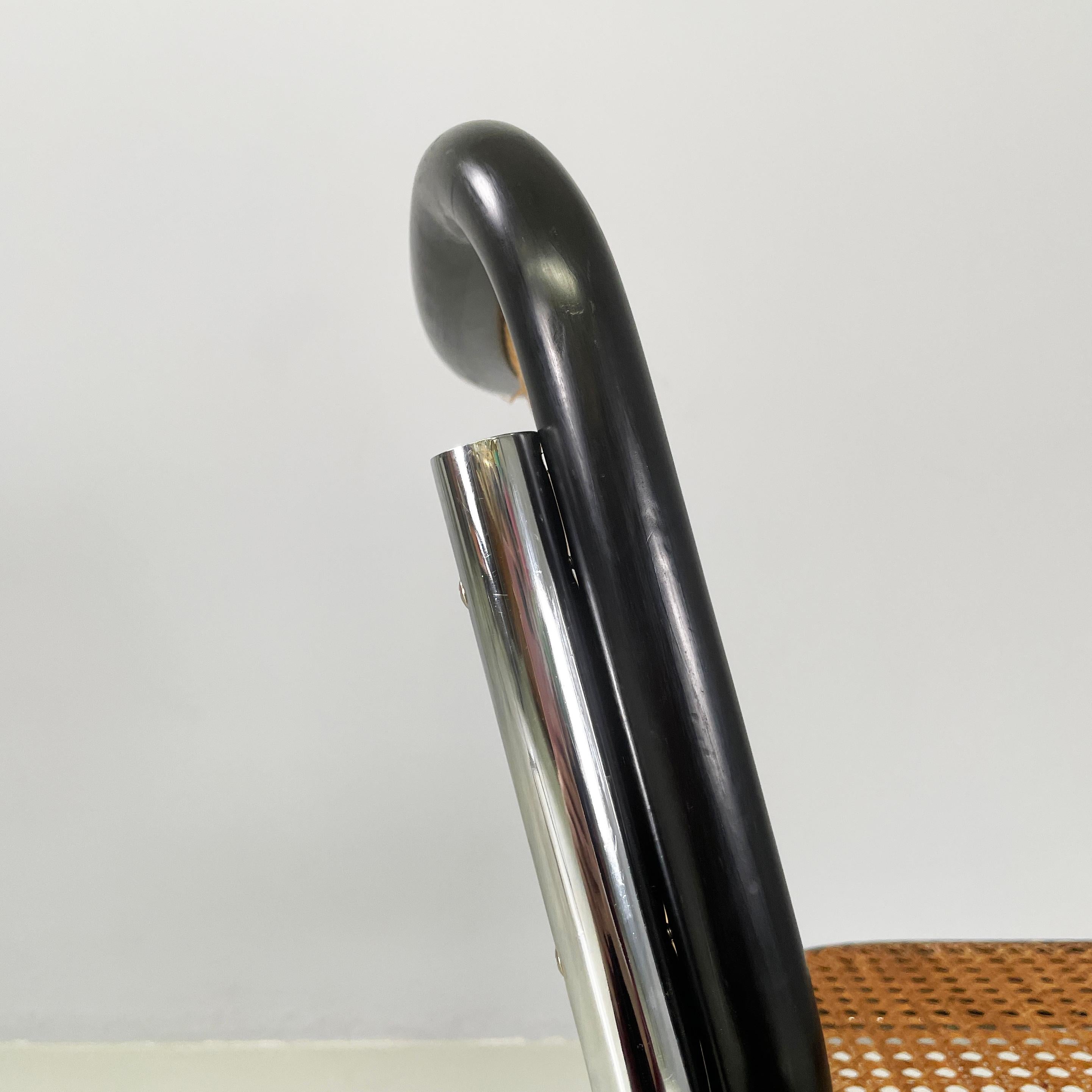 Chaise noire italienne du milieu du siècle dernier Cesca par Marcel Breuer pour Gavina, années 1960 6
